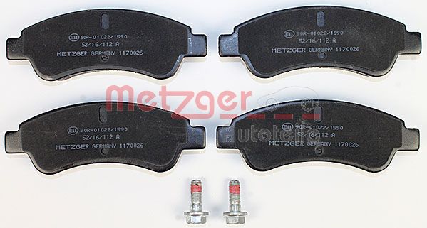 METZGER 1170026 GREENPARTS Bremsbelagsatz, Scheibenbremse